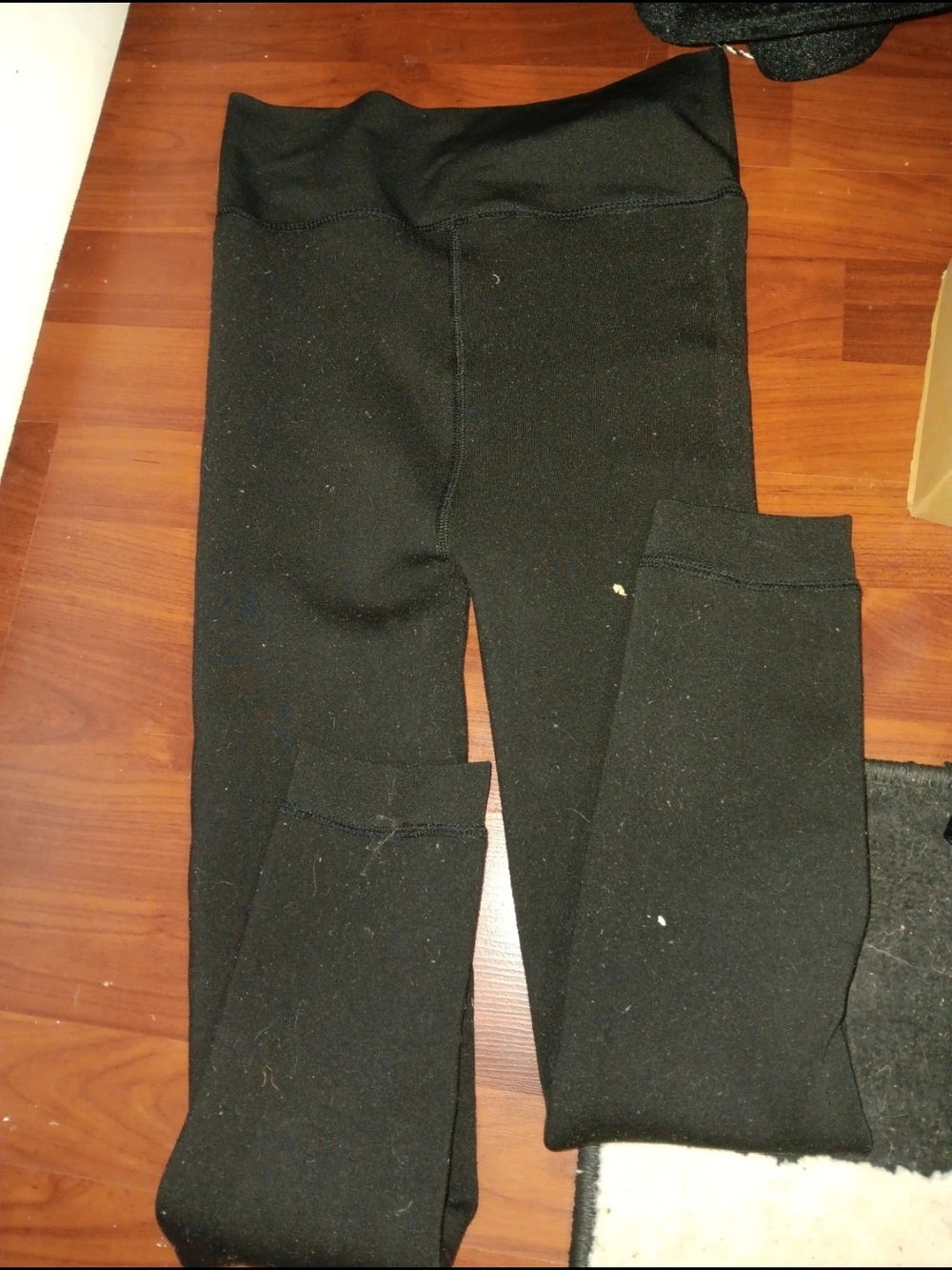 Black Fleece Lined High-Waist Stretch Leggings